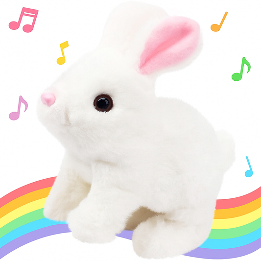 Walking & Hopping Realistic Rabbit Toy Bunny for Kids