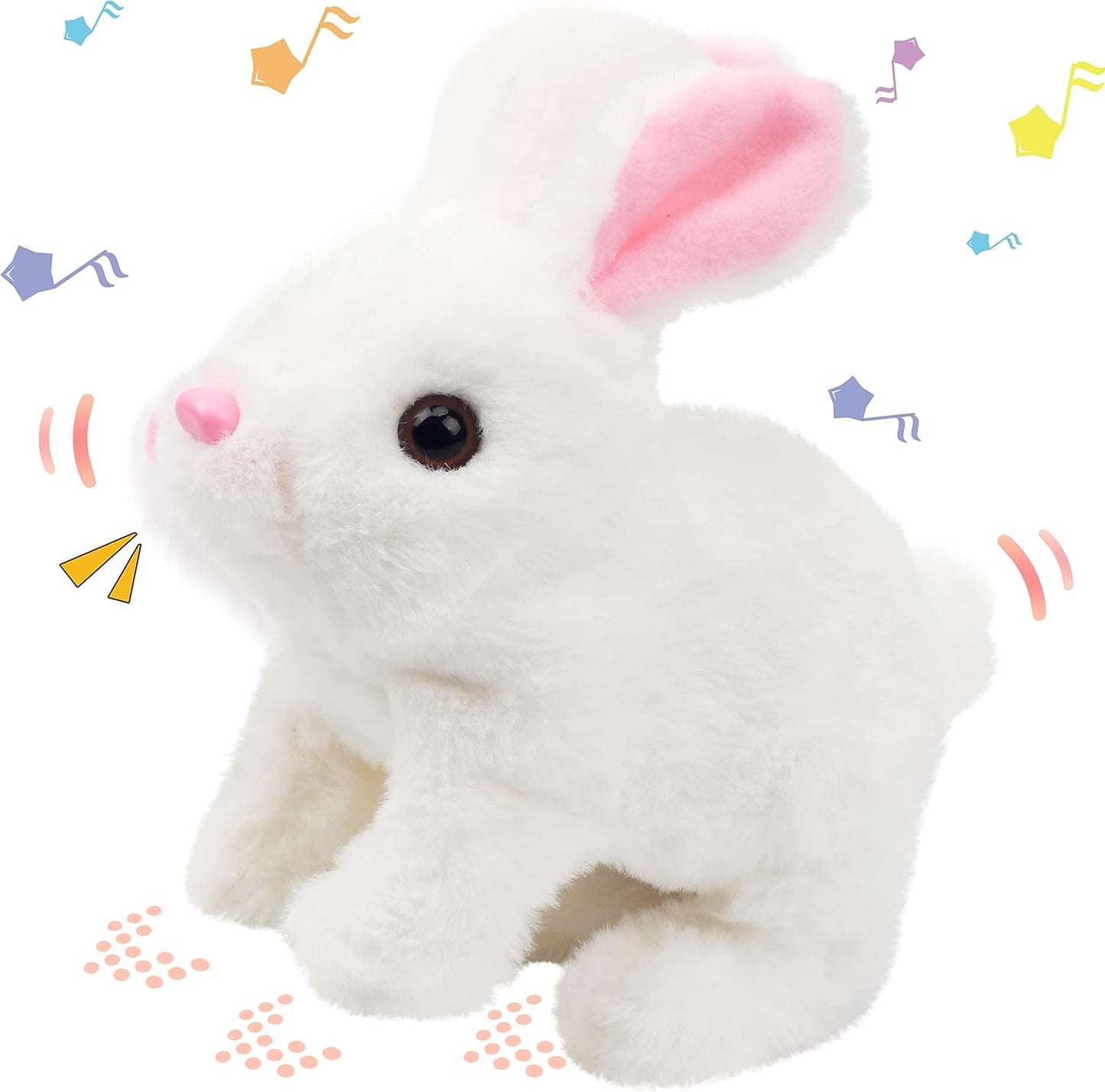 Walking & Hopping Realistic Rabbit Toy Bunny for Kids