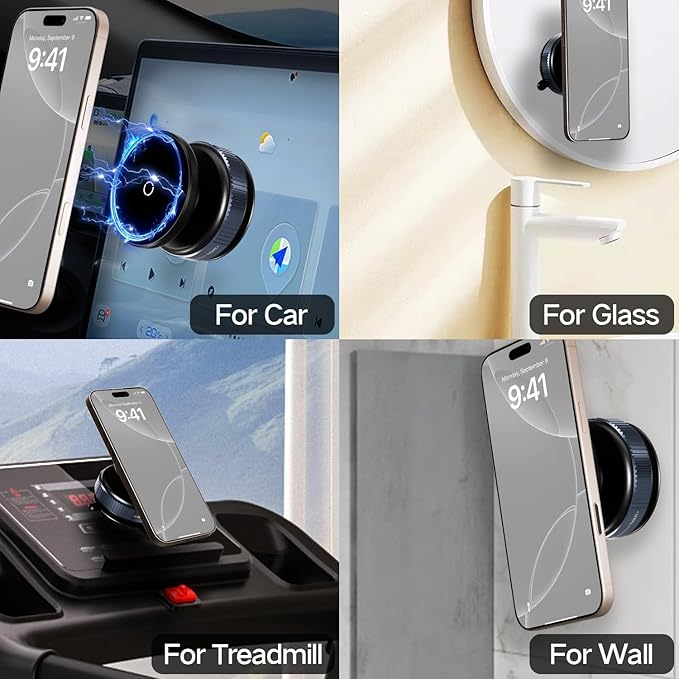Vacuum Mobile Holder – Strong Grip, 360° Adjustable & Multi-Surface Use
