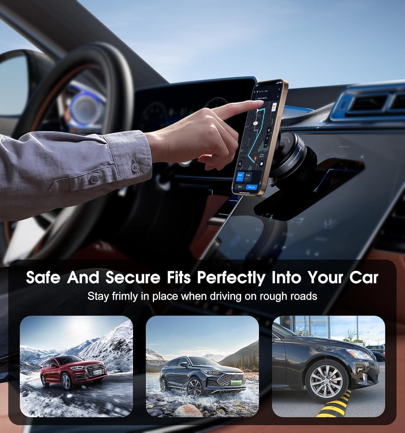 Vacuum Mobile Holder – Strong Grip, 360° Adjustable & Multi-Surface Use