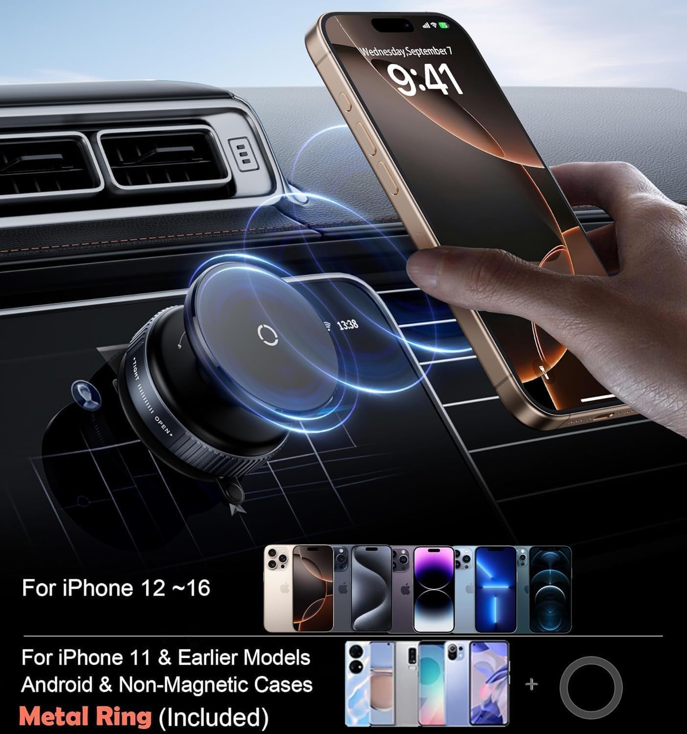 Vacuum Mobile Holder – Strong Grip, 360° Adjustable & Multi-Surface Use