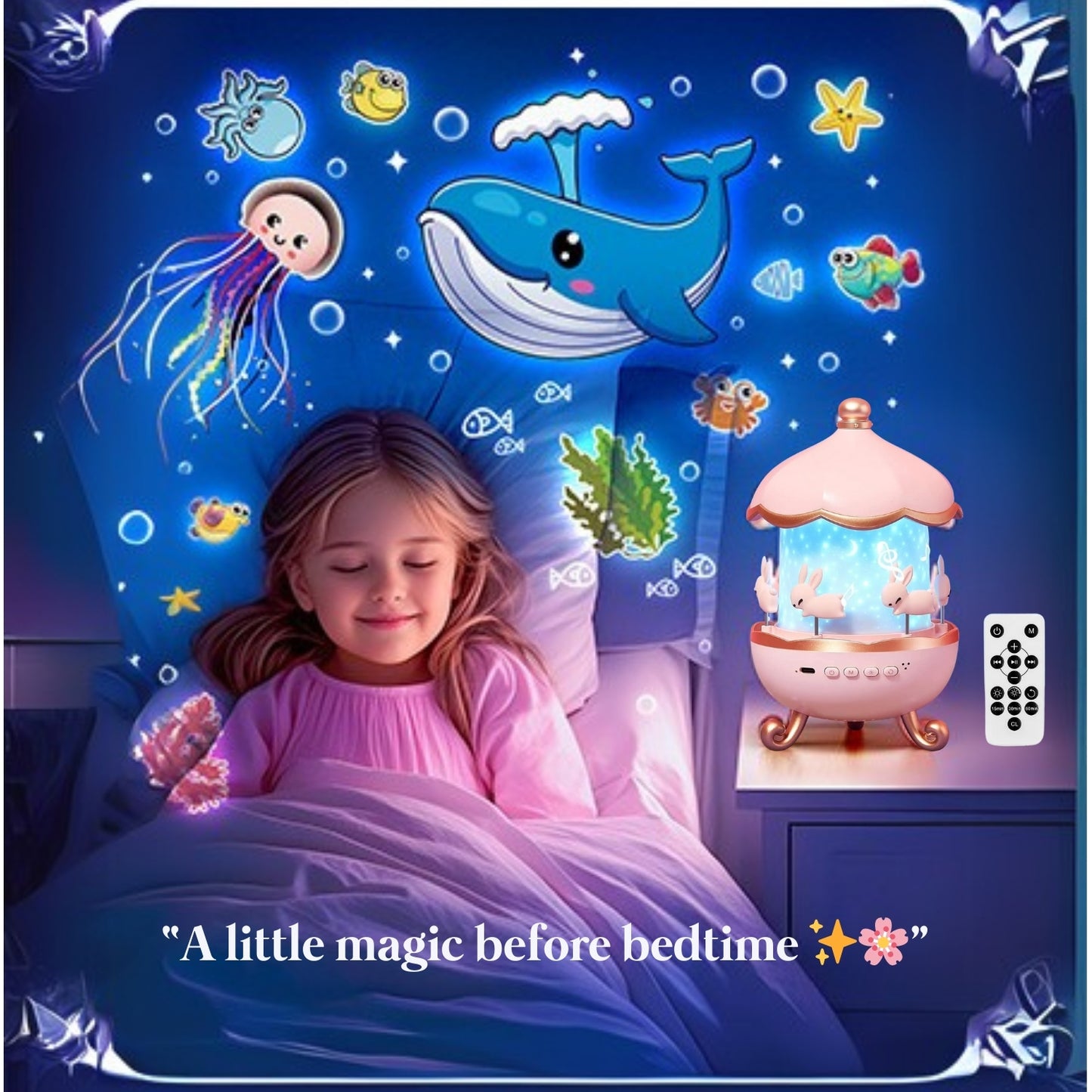 Kids Night Light Projector Lamp with 6 Films