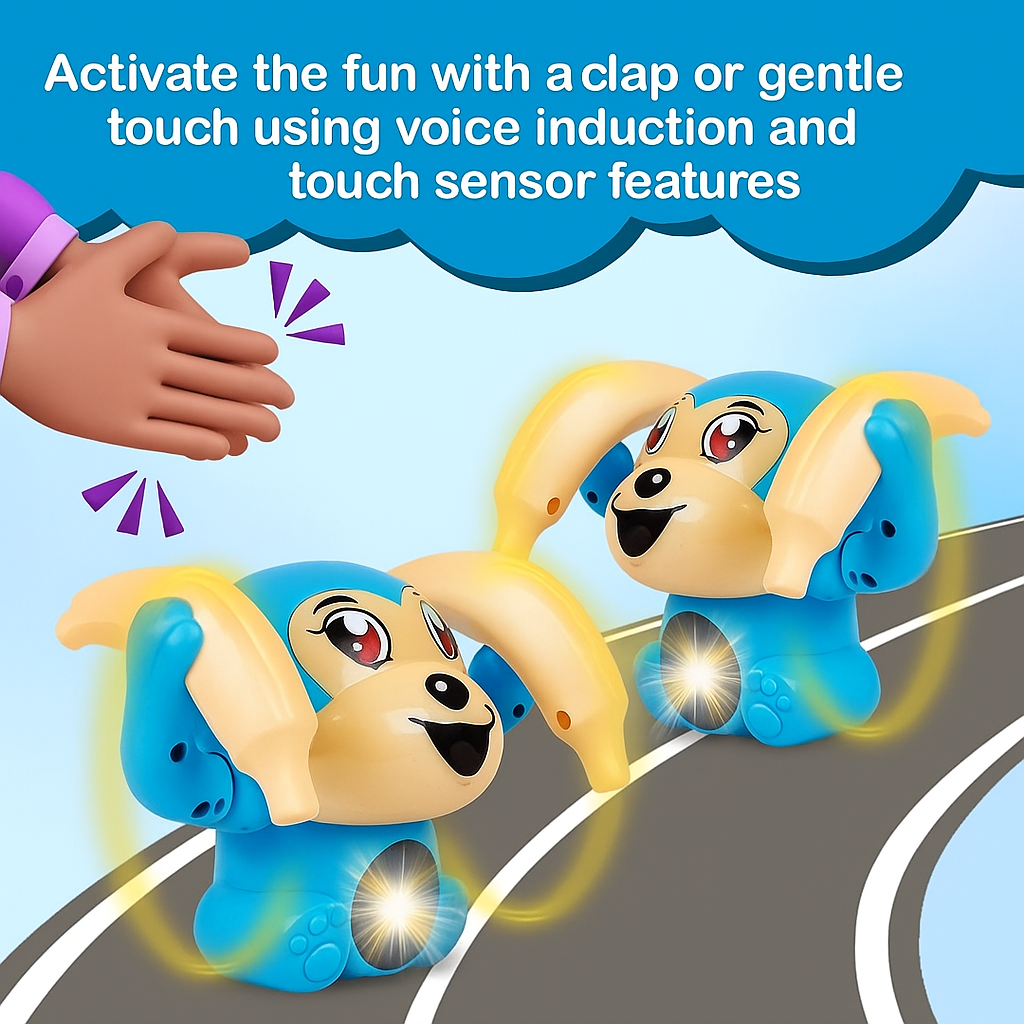 blue monkey dancing toy with lights and sound
