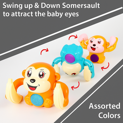 educational monkey toy for babies with music and lights
