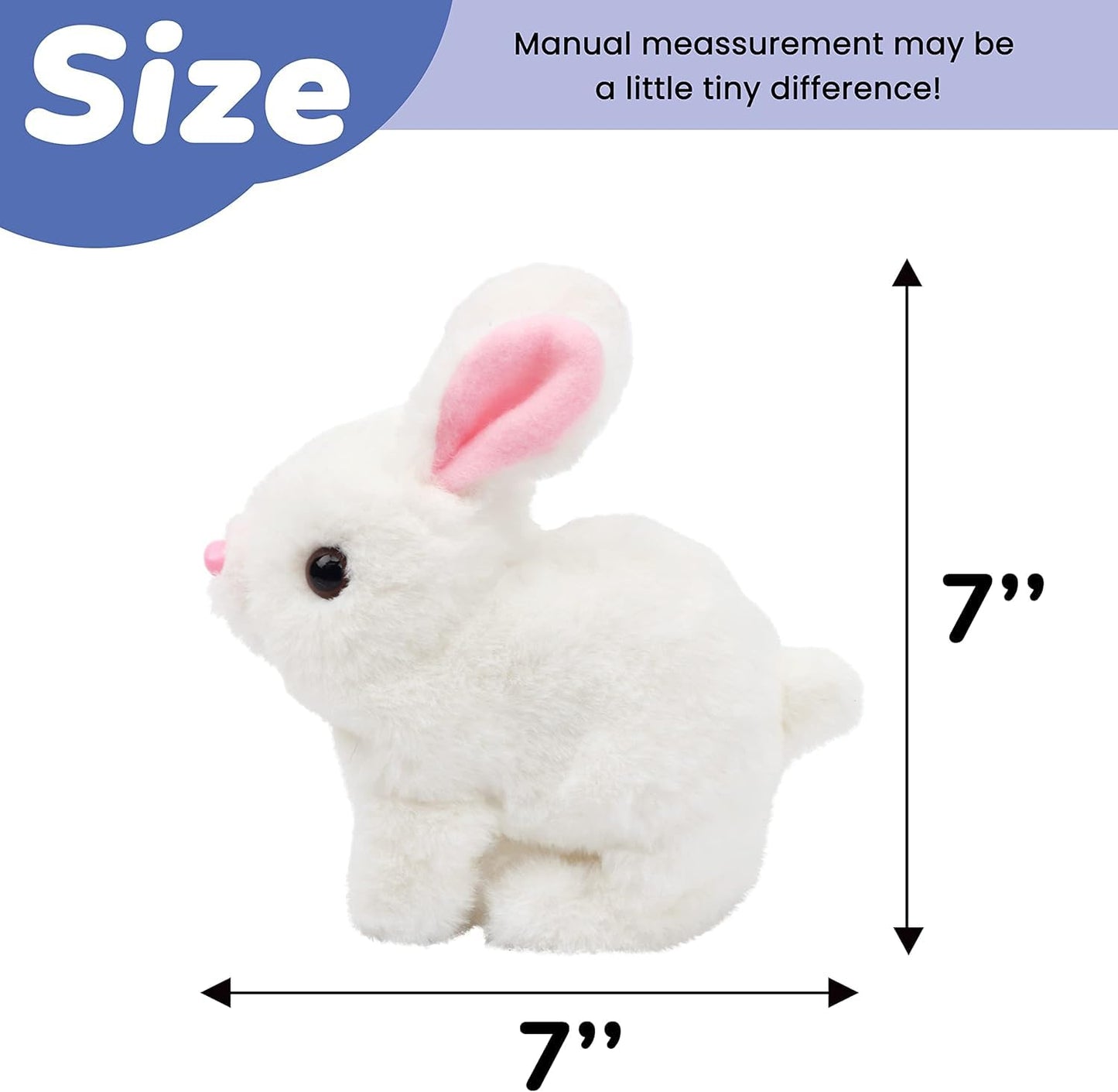 Walking & Hopping Realistic Rabbit Toy Bunny for Kids