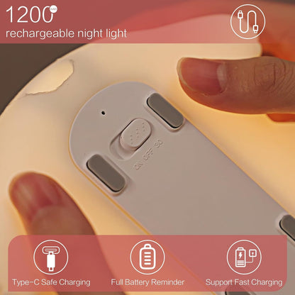 Cozy Elephant Night Light – 3-Level Dimming | Pat Control |  8–12 Hrs Battery Life