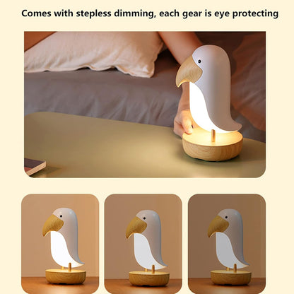 Minimalist Bird Night Light – LED Touch Table Lamp for Bedroom, Kids Room, and Home Decor