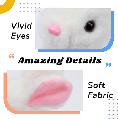Walking & Hopping Realistic Rabbit Toy Bunny for Kids