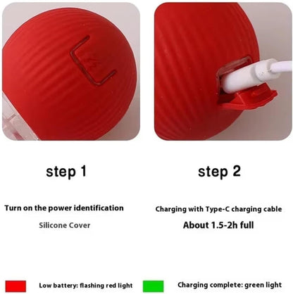 Interactive LED Cat Teasing Ball | USB Rechargeable Smart Play Toy