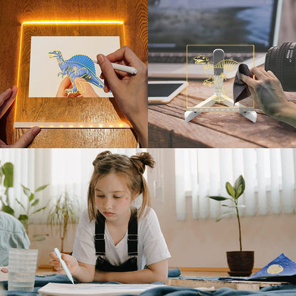 Acrylic LED Writing Board | Rewritable Memo & Message Board | USB Powered Light Sign