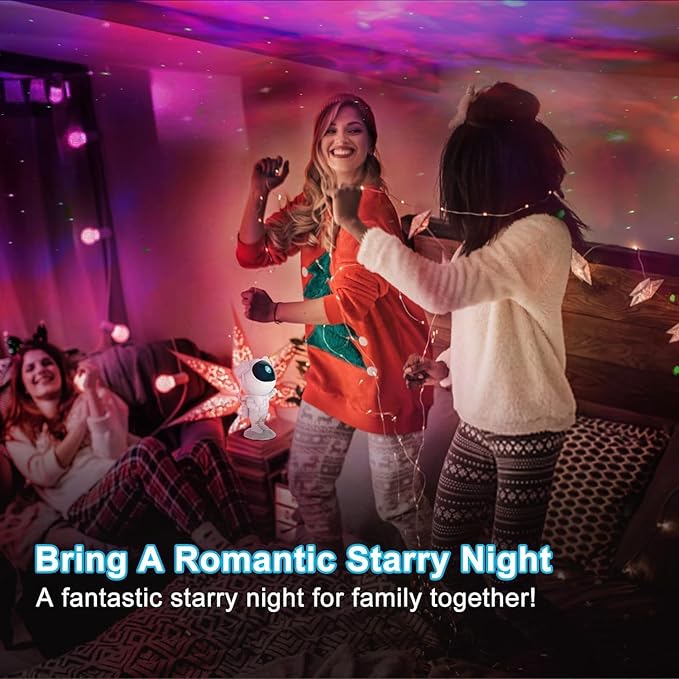 Astronaut Galaxy Projector - LED Starry Night Light with Remote for Bedroom, Living Room & Parties