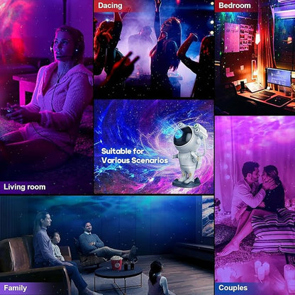 Astronaut Galaxy Projector - LED Starry Night Light with Remote for Bedroom, Living Room & Parties