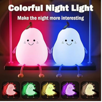 Pear-Shaped Touch Night Light Lamp – Soft Glow for Bedside & Kids’ Room