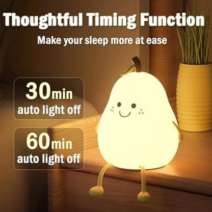 Pear-Shaped Touch Night Light Lamp – Soft Glow for Bedside & Kids’ Room